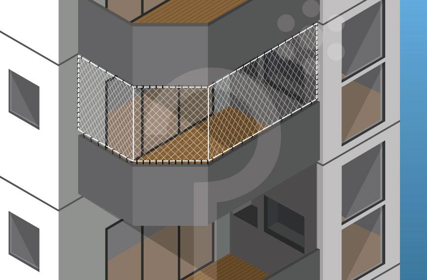 Rede de proteção SACADA EM CORTE