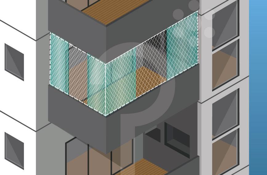 Redes de Proteção SACADA COM VIDRO