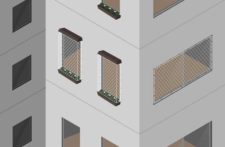 redes de protecao para floreiras com cobertura