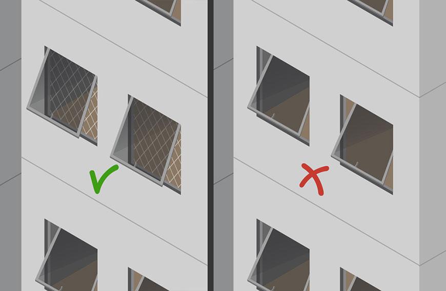 redes de protecao em janelas basculantes